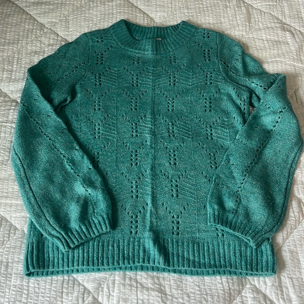 Gap Pointelle Balloon Sleeve Sweater